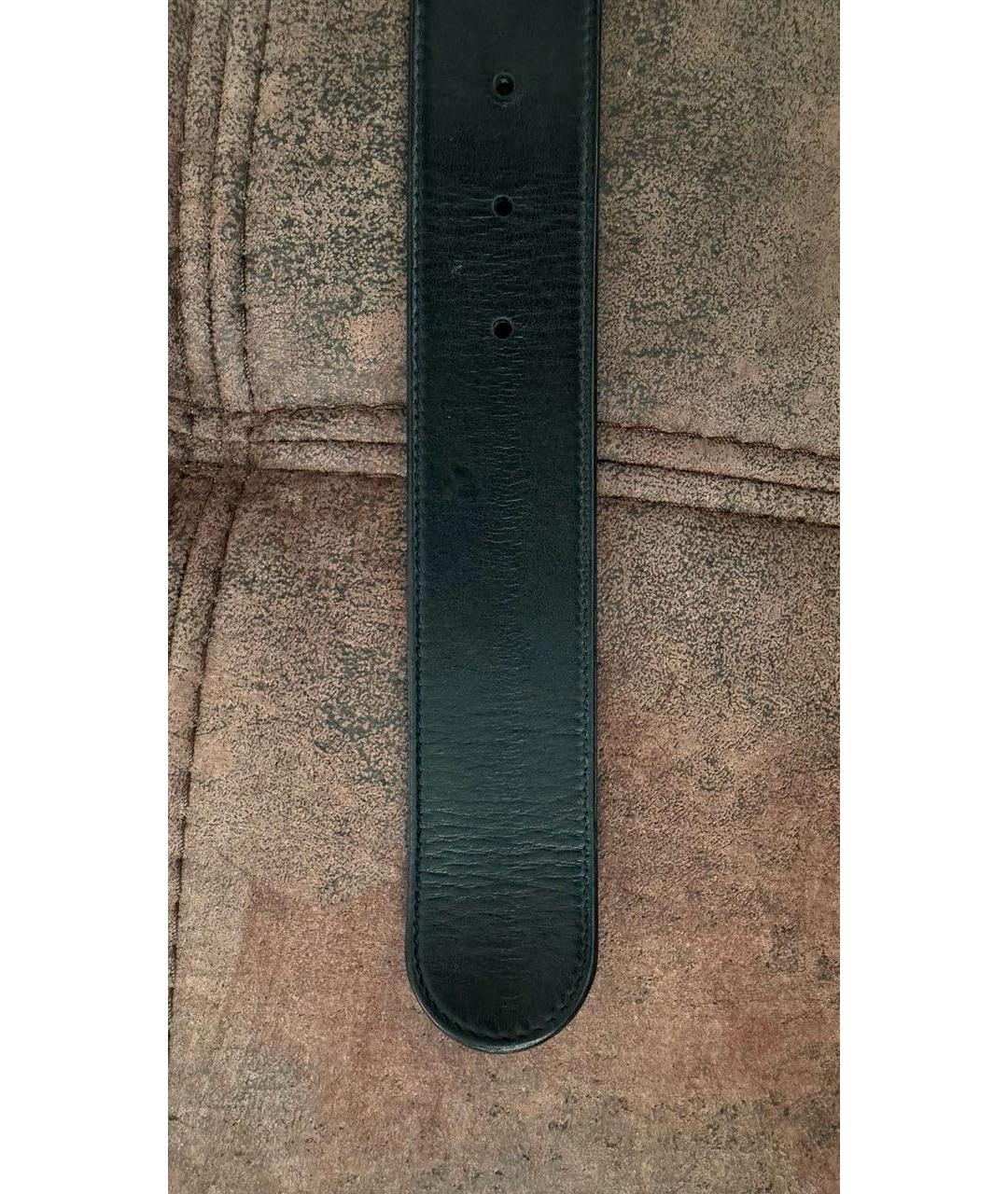 GUCCI Черный кожаный ремень, фото 4