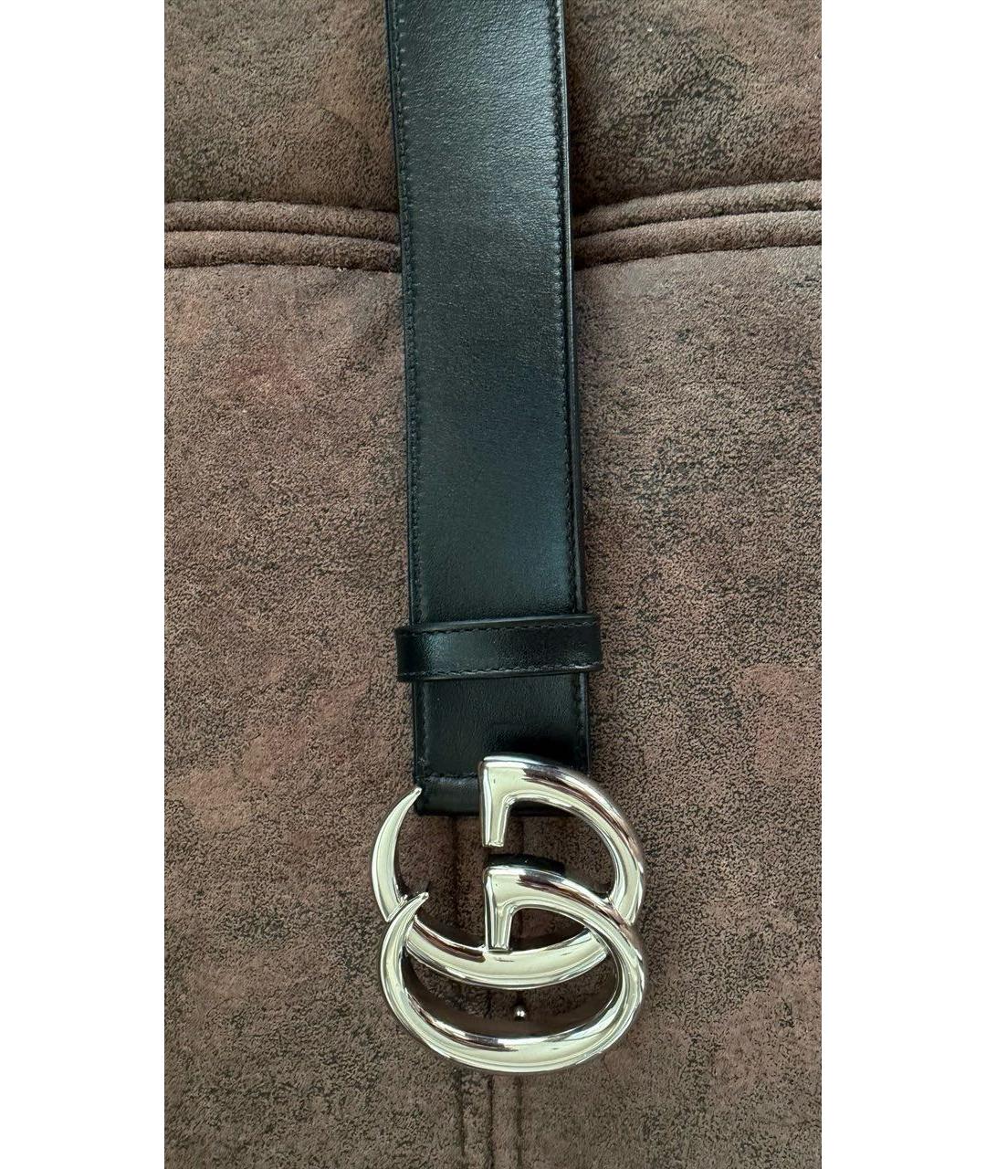 GUCCI Черный кожаный ремень, фото 2