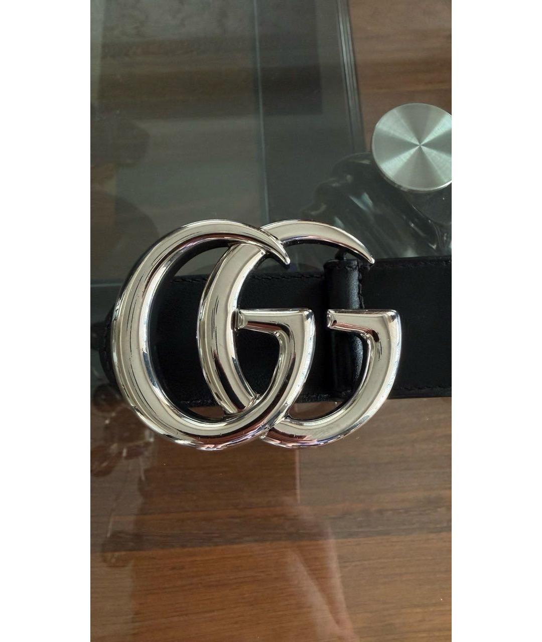 GUCCI Черный кожаный ремень, фото 5