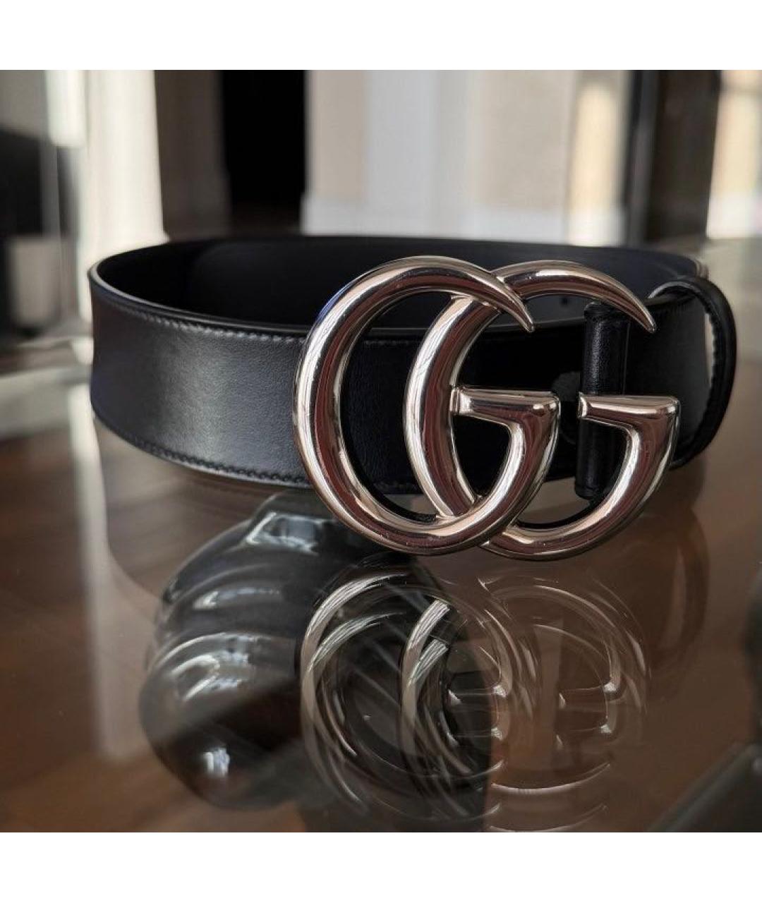 GUCCI Черный кожаный ремень, фото 9