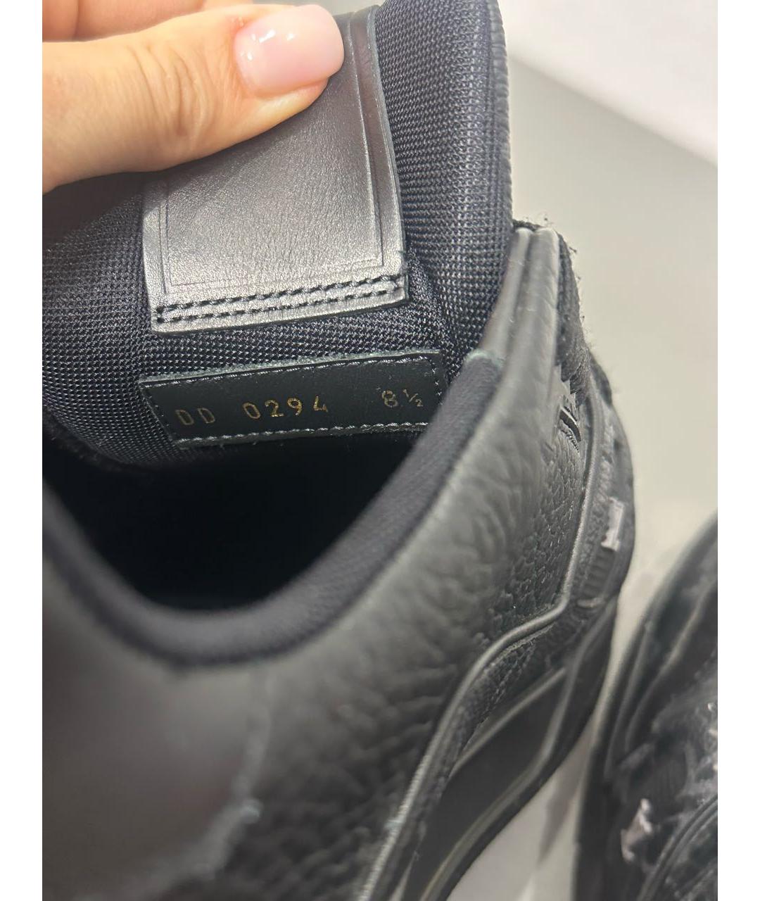 LOUIS VUITTON Черные кожаные низкие кроссовки / кеды, фото 5