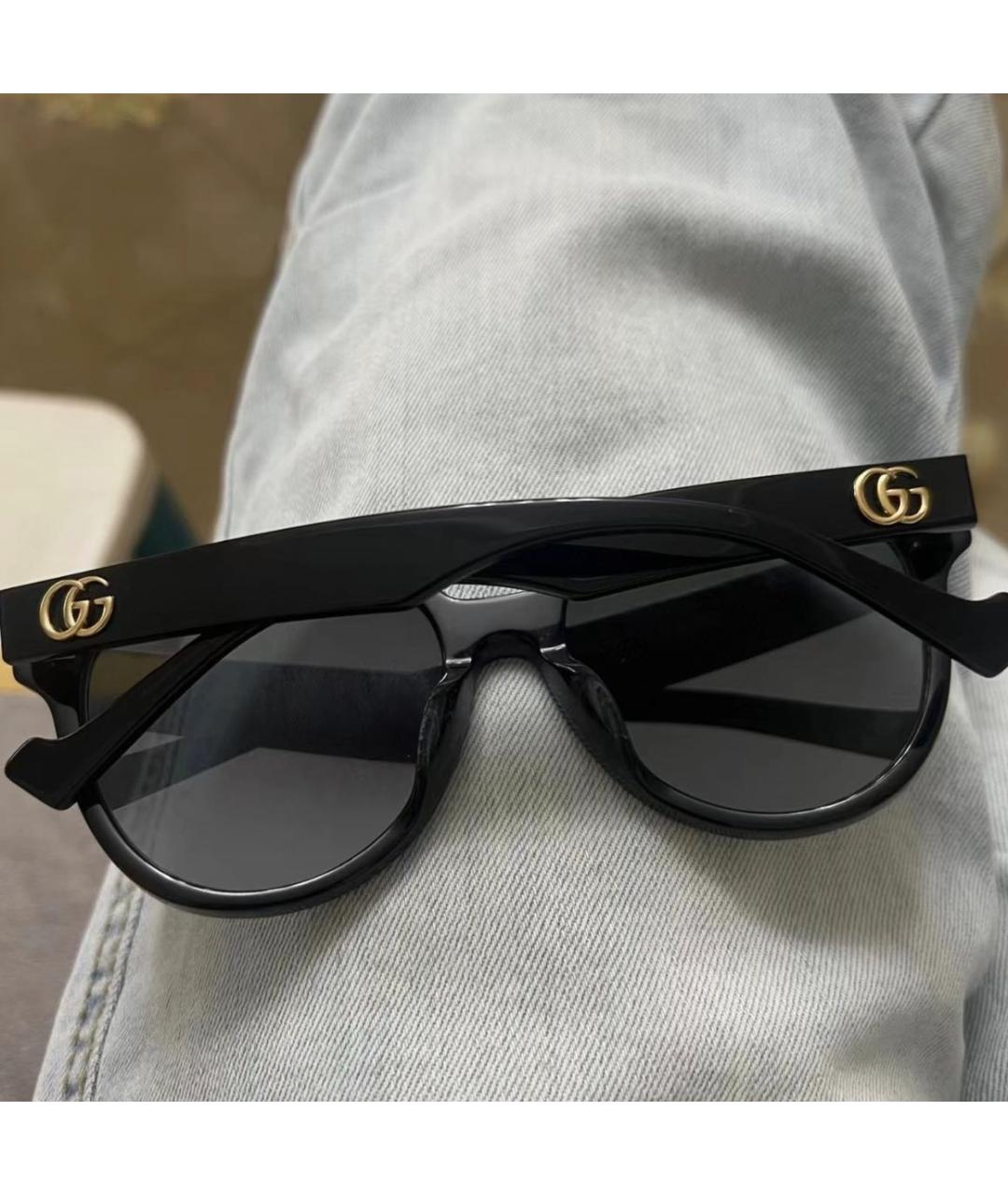 GUCCI Черные пластиковые солнцезащитные очки, фото 4