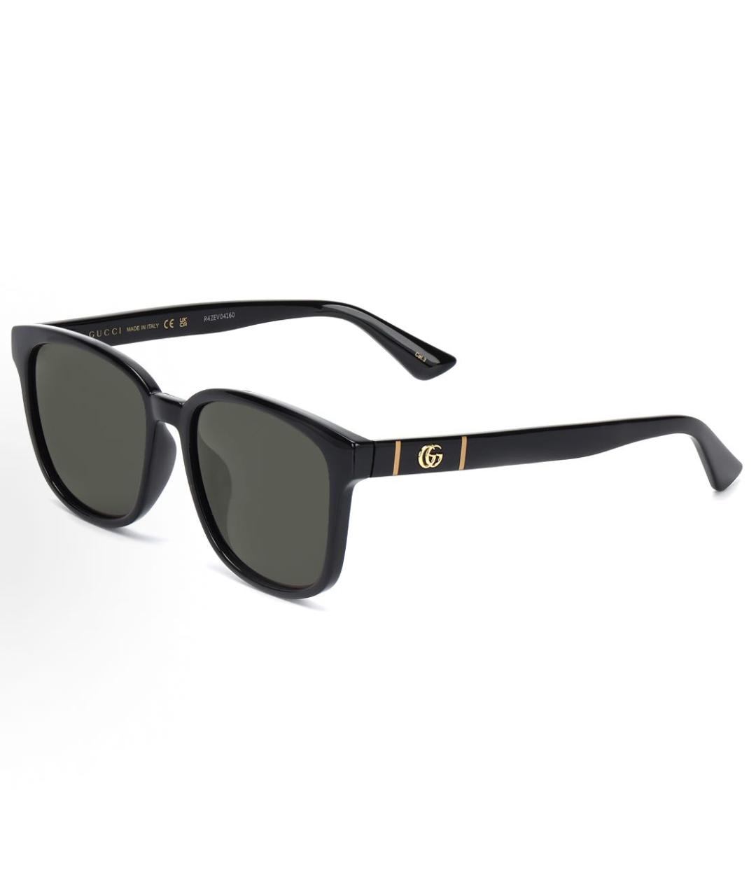 GUCCI Черные пластиковые солнцезащитные очки, фото 1