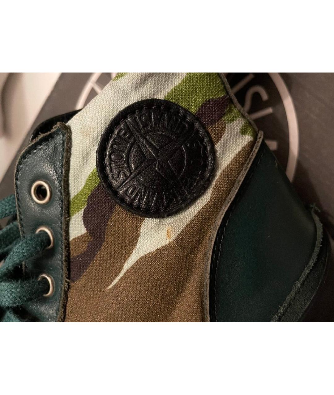 STONE ISLAND Кожаные высокие кроссовки / кеды, фото 4