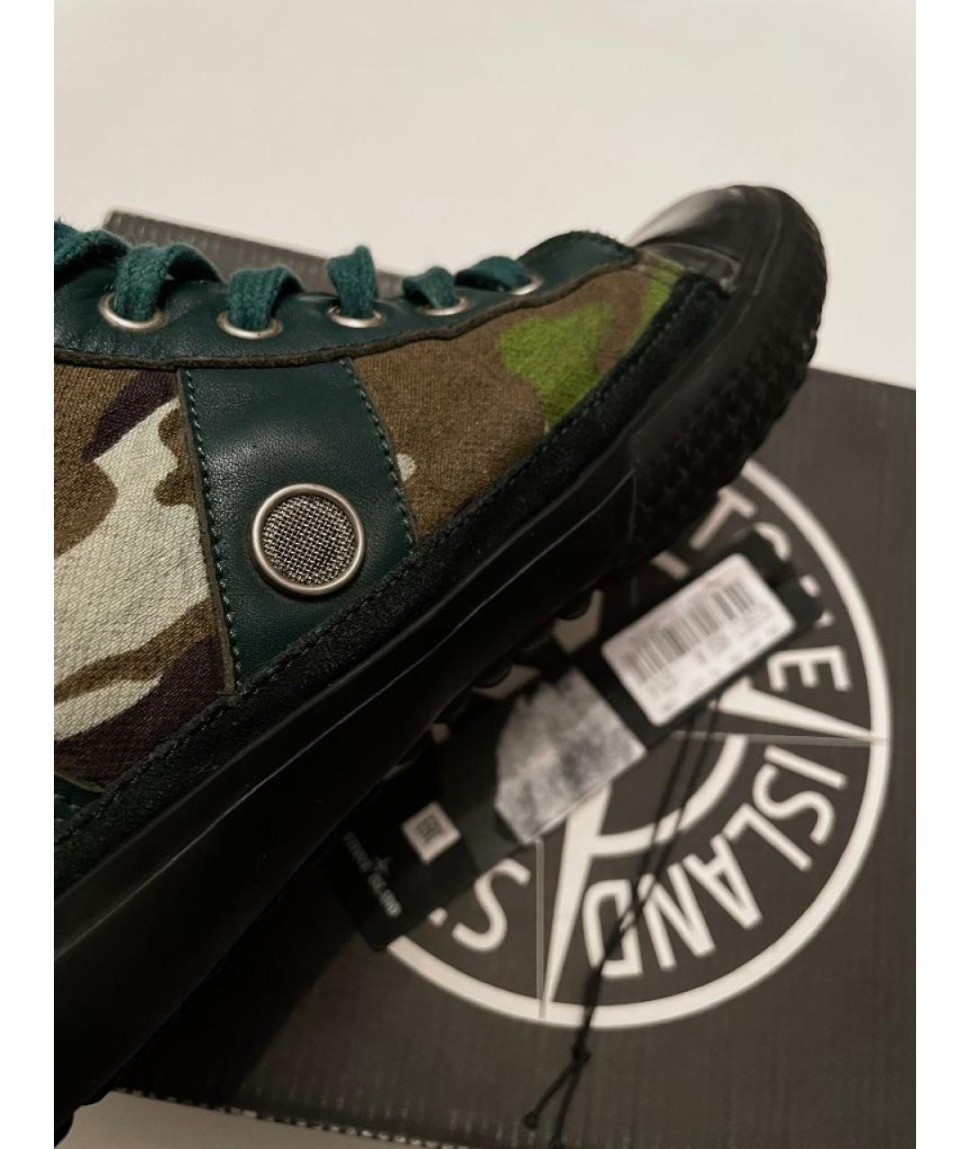 STONE ISLAND Кожаные высокие кроссовки / кеды, фото 3