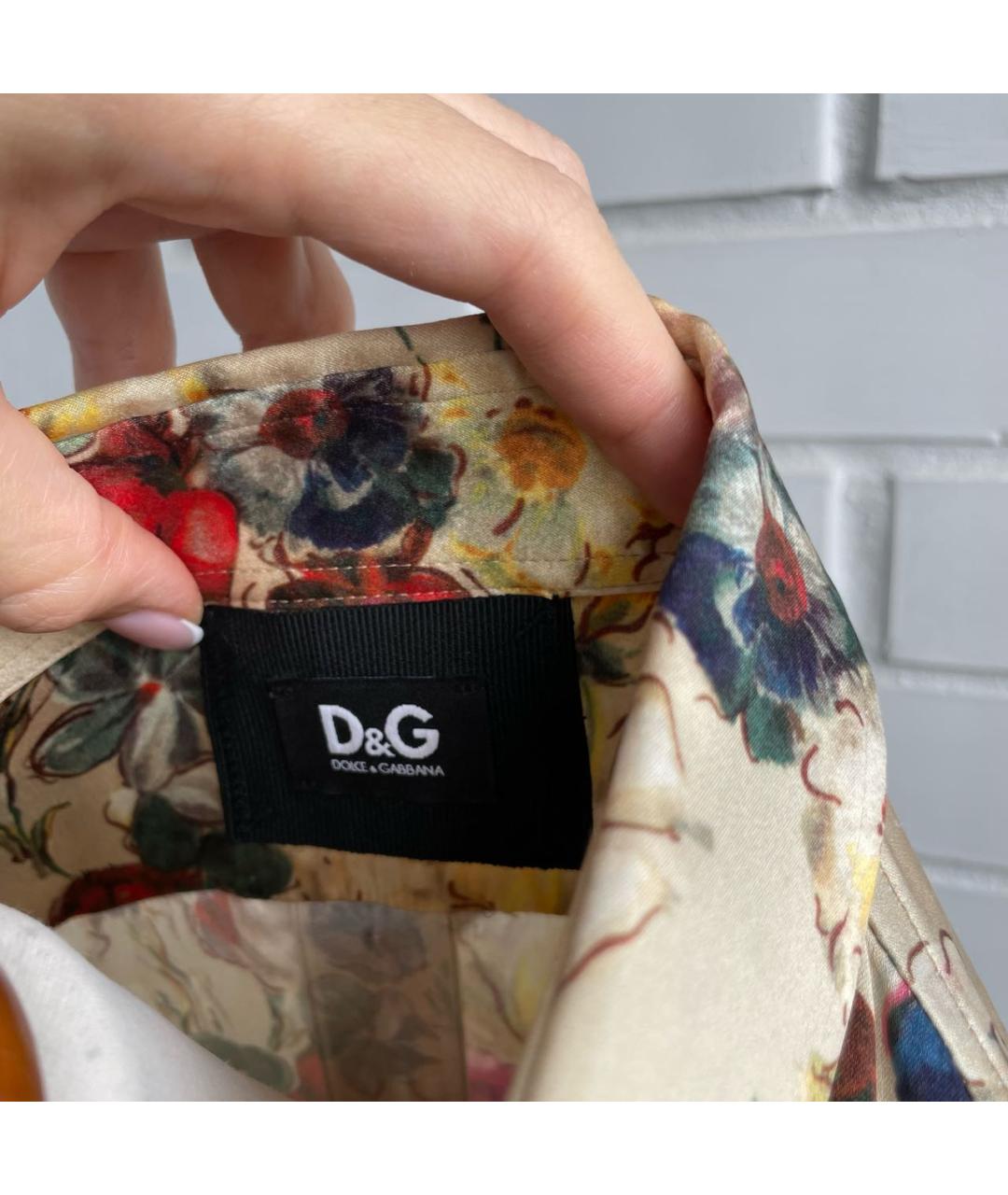 DOLCE&GABBANA Мульти шелковая рубашка, фото 3