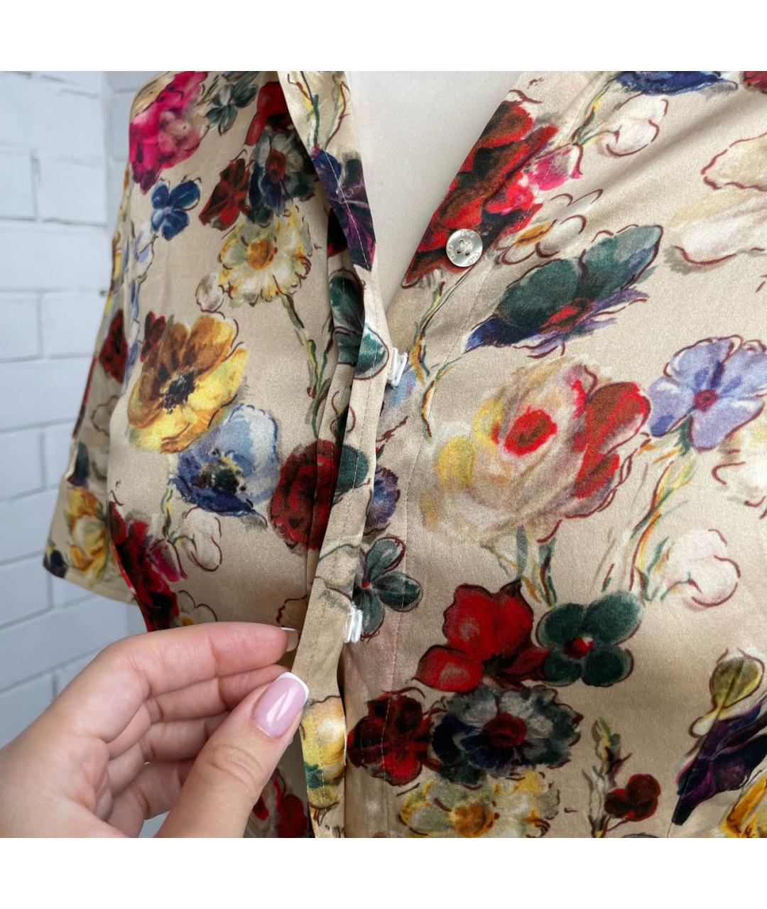 DOLCE&GABBANA Мульти шелковая рубашка, фото 4