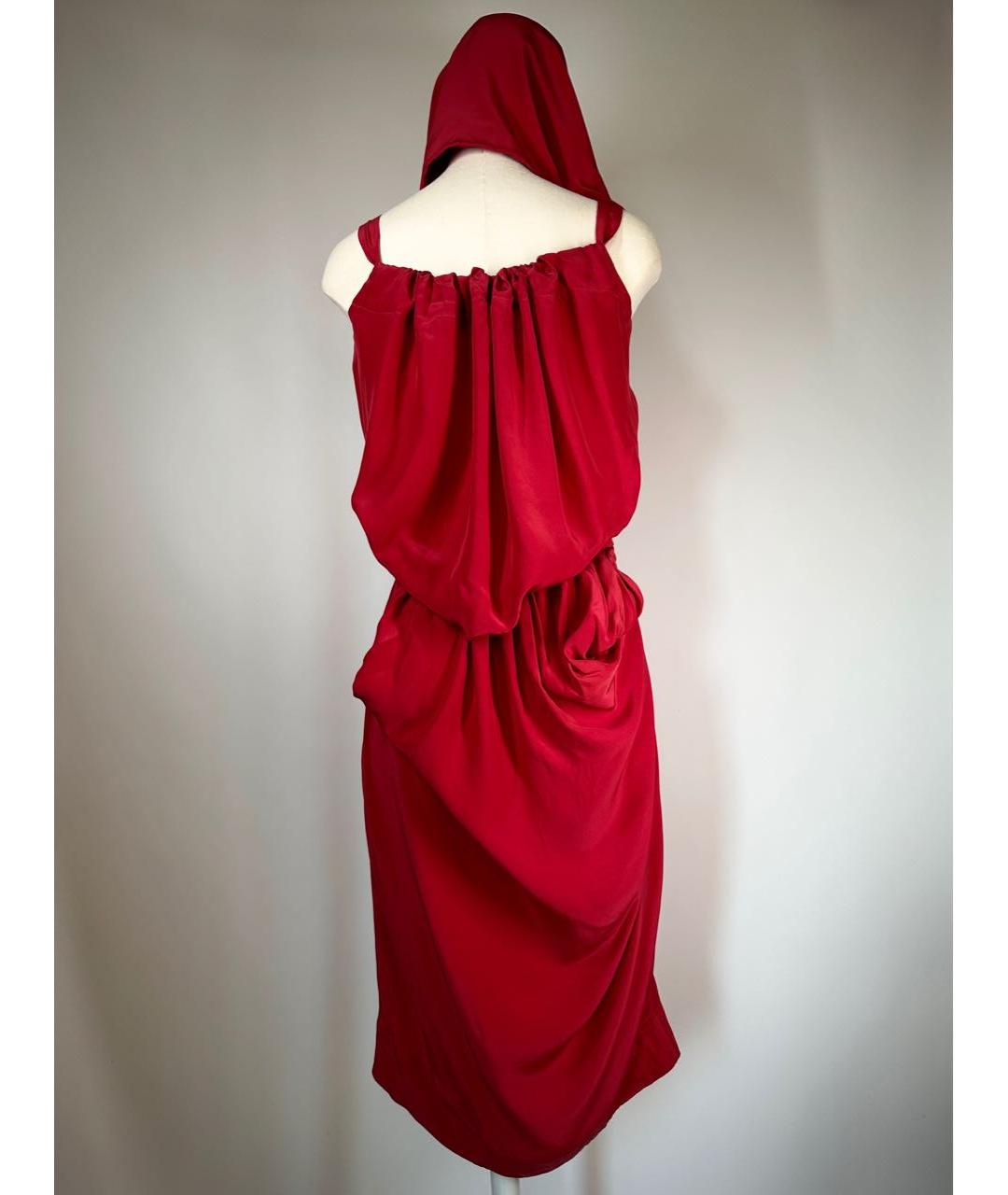 VIVIENNE WESTWOOD Красное шелковое коктейльное платье, фото 3
