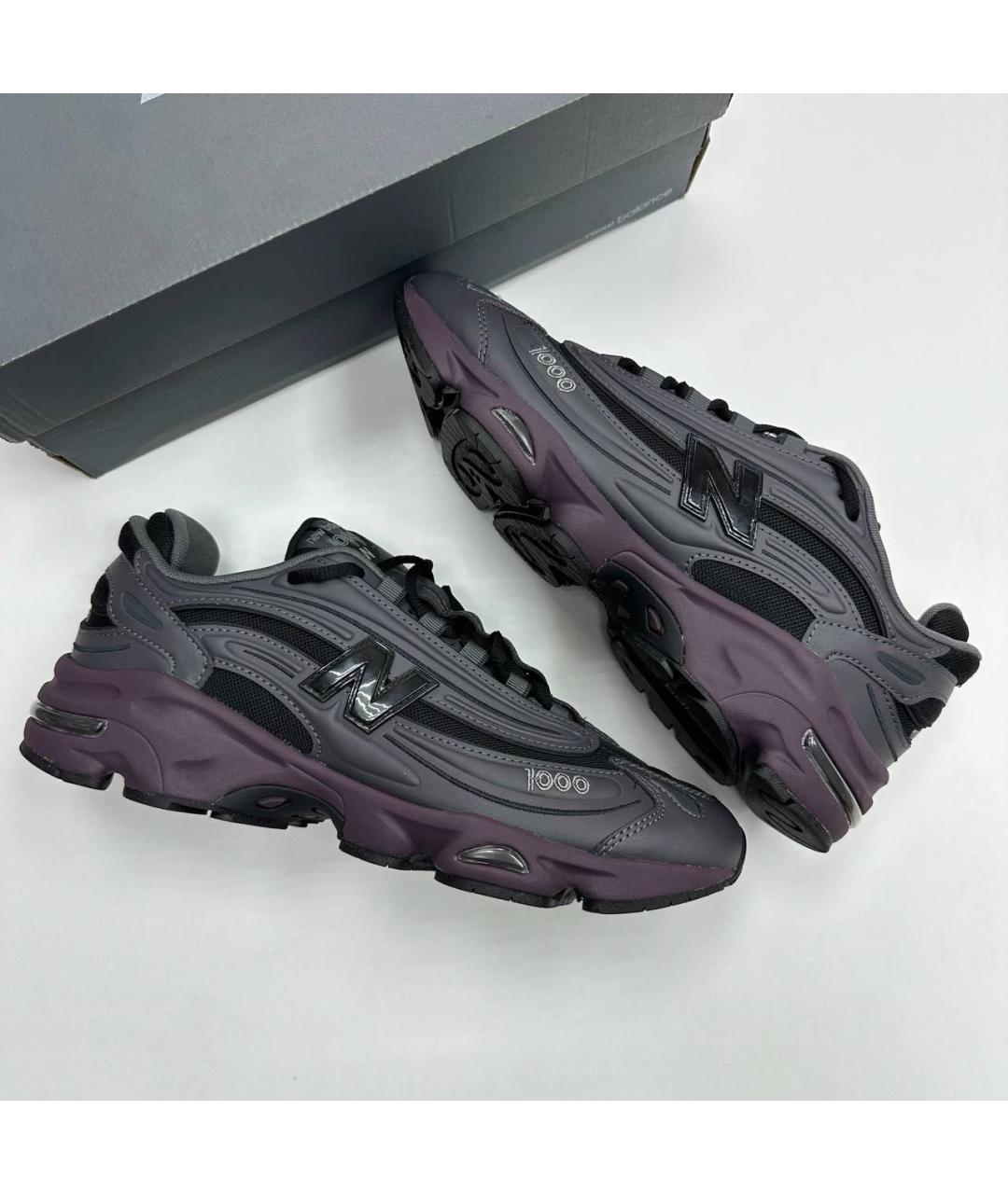 NEW BALANCE Черные низкие кроссовки / кеды из искусственной кожи, фото 3