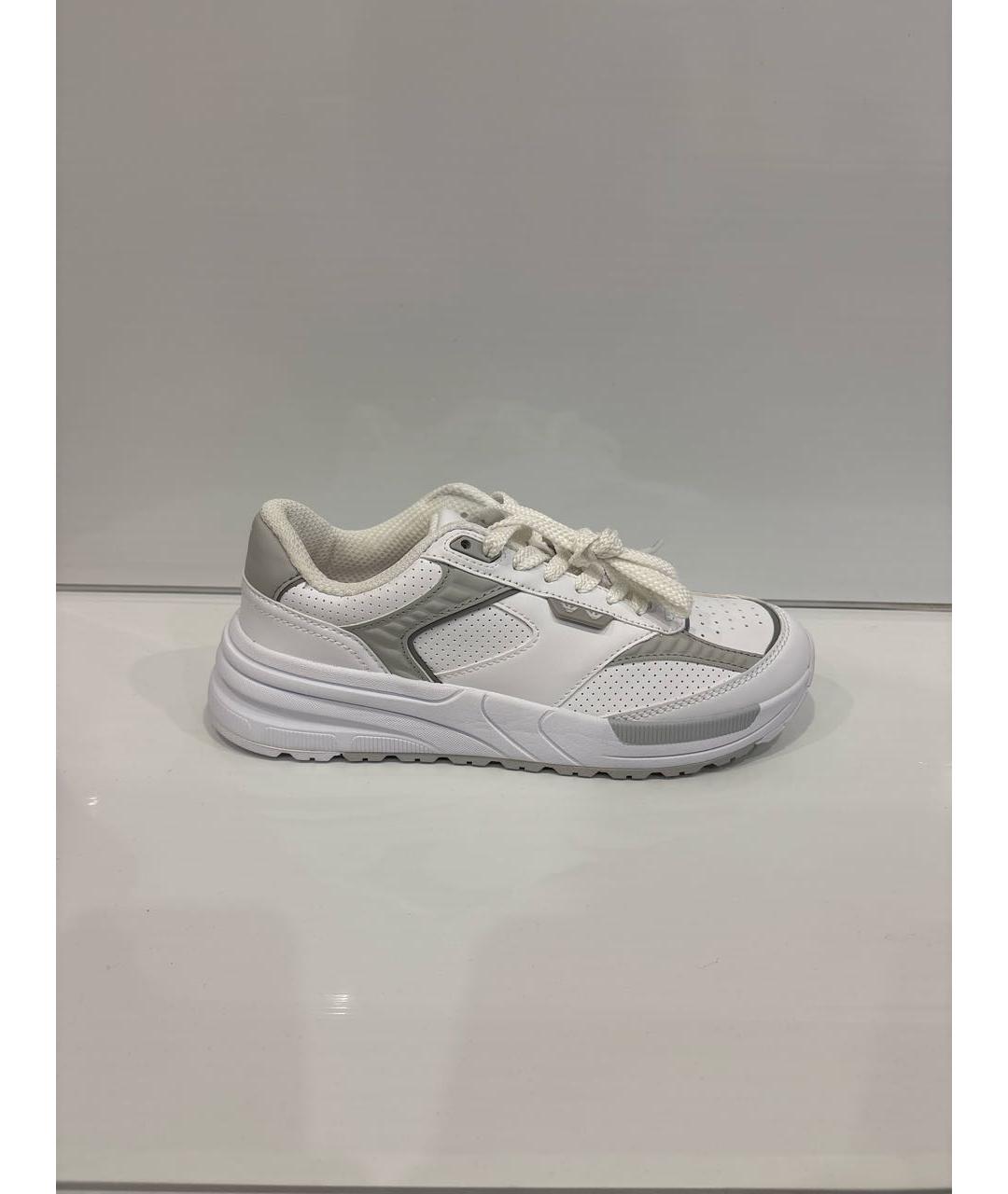 EMPORIO ARMANI Белые кроссовки из искусственной кожи, фото 5
