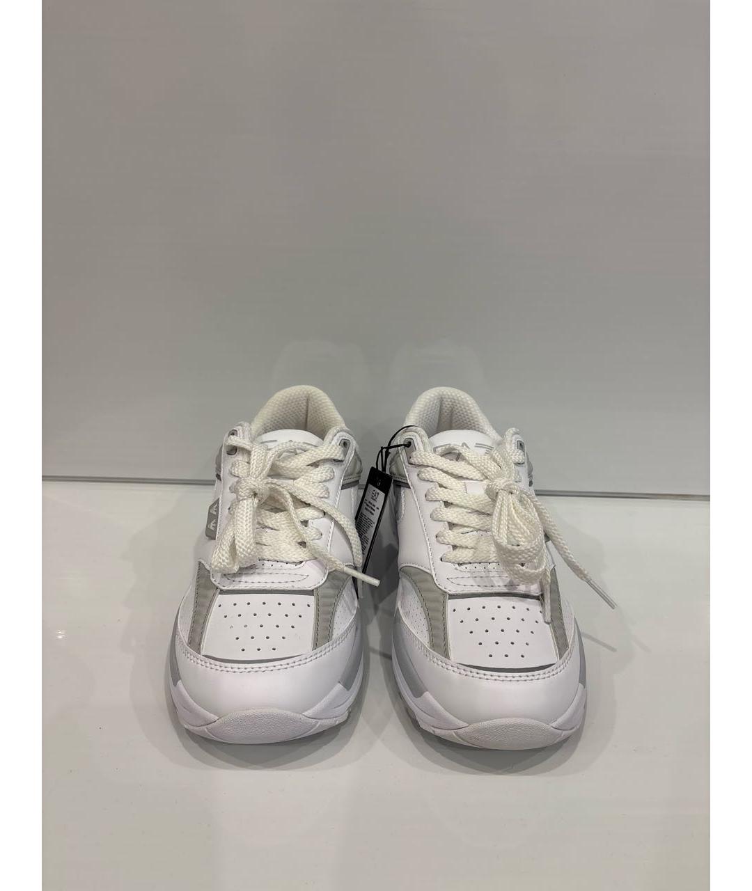 EMPORIO ARMANI Белые кроссовки из искусственной кожи, фото 2