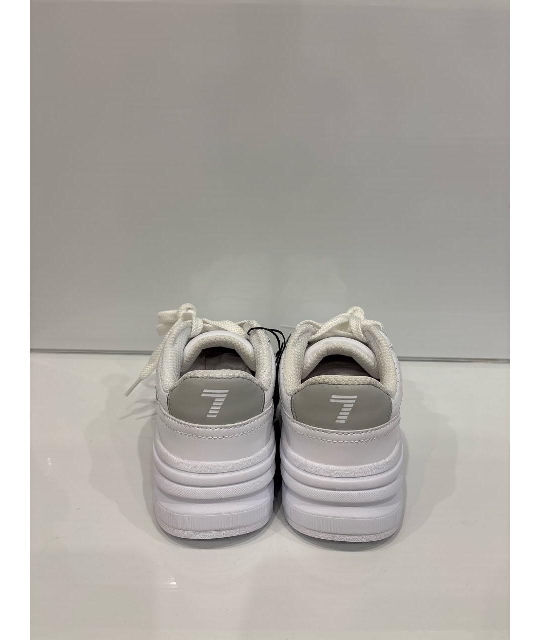 EMPORIO ARMANI Белые кроссовки из искусственной кожи, фото 4