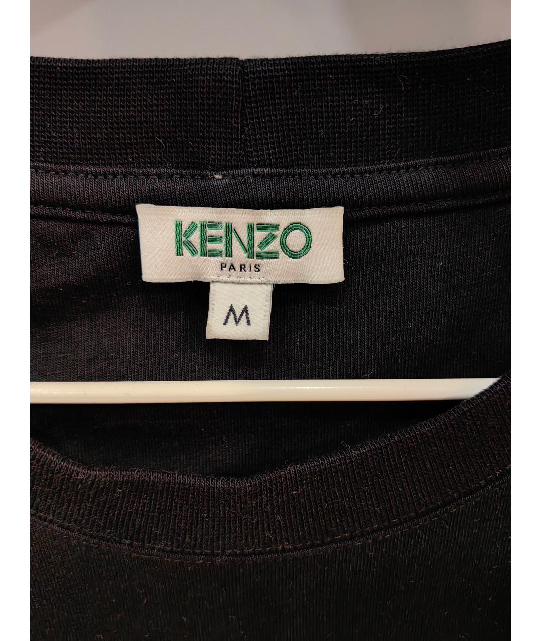 KENZO Черная хлопковая футболка, фото 4