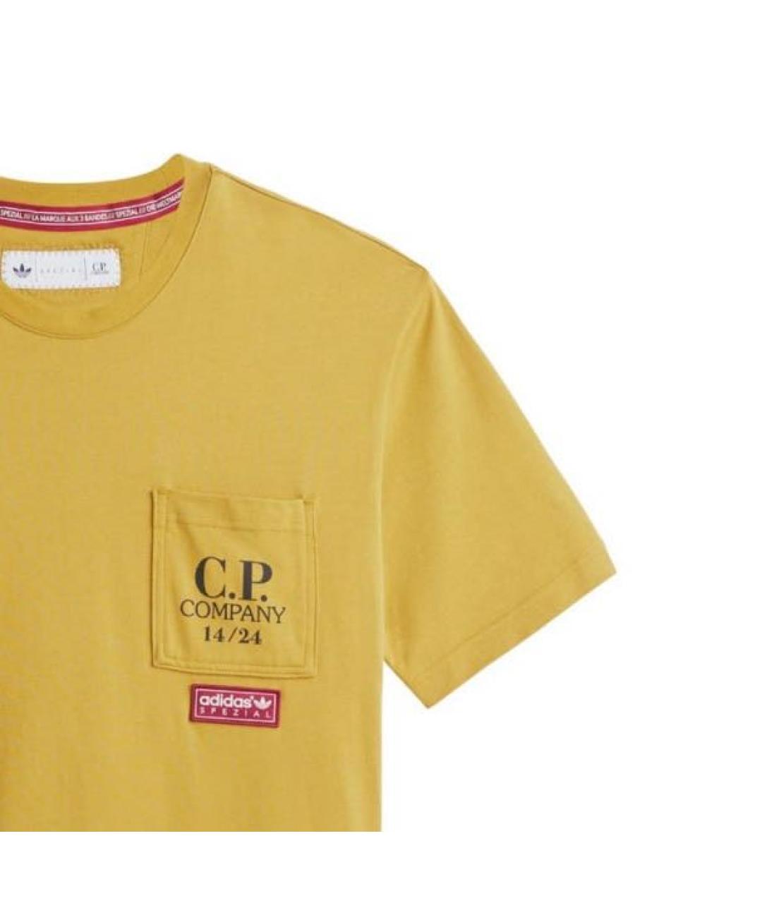 CP COMPANY Коричневая хлопковая футболка, фото 2