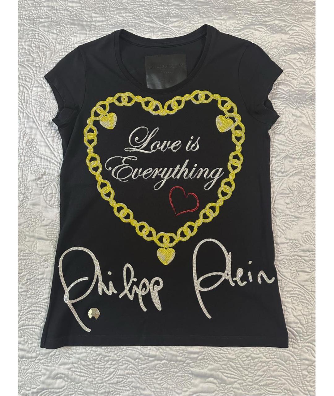 PHILIPP PLEIN Черная хлопковая футболка, фото 4