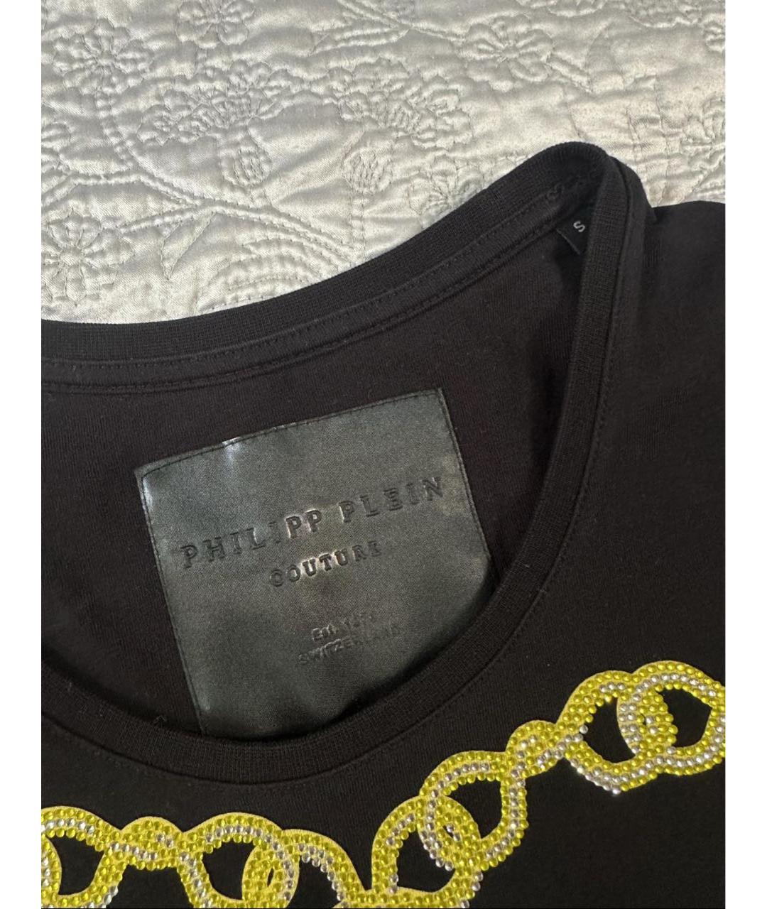 PHILIPP PLEIN Черная хлопковая футболка, фото 3