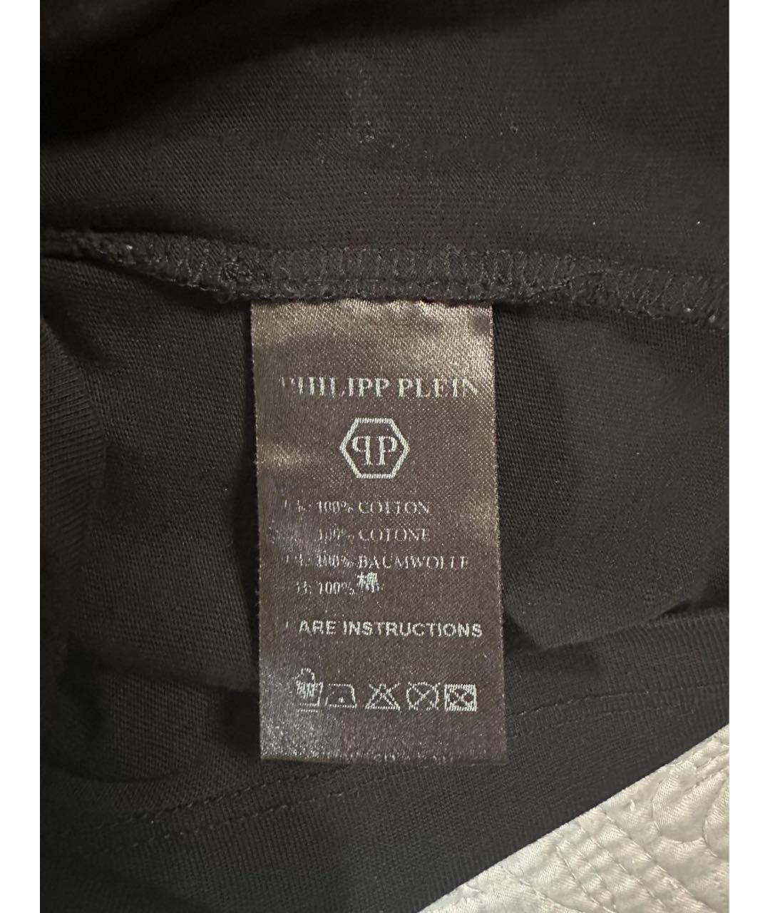 PHILIPP PLEIN Черная хлопковая футболка, фото 6