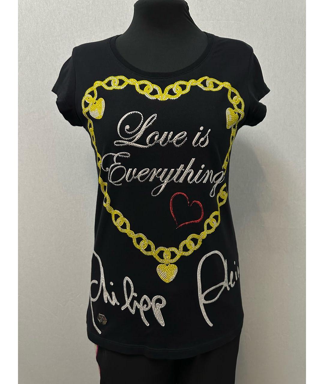 PHILIPP PLEIN Черная хлопковая футболка, фото 7