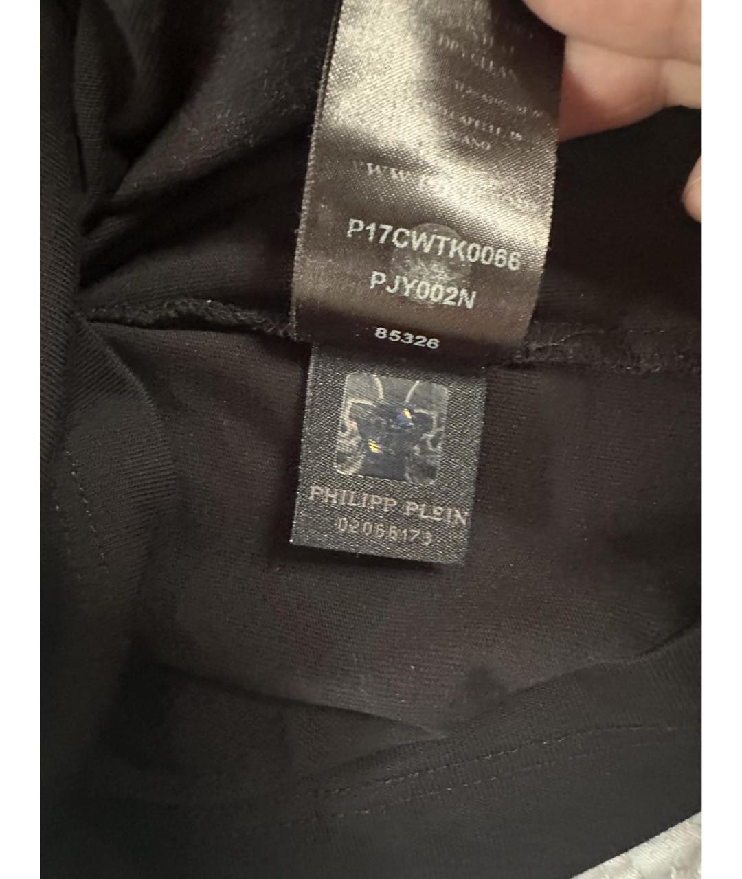 PHILIPP PLEIN Черная хлопковая футболка, фото 5