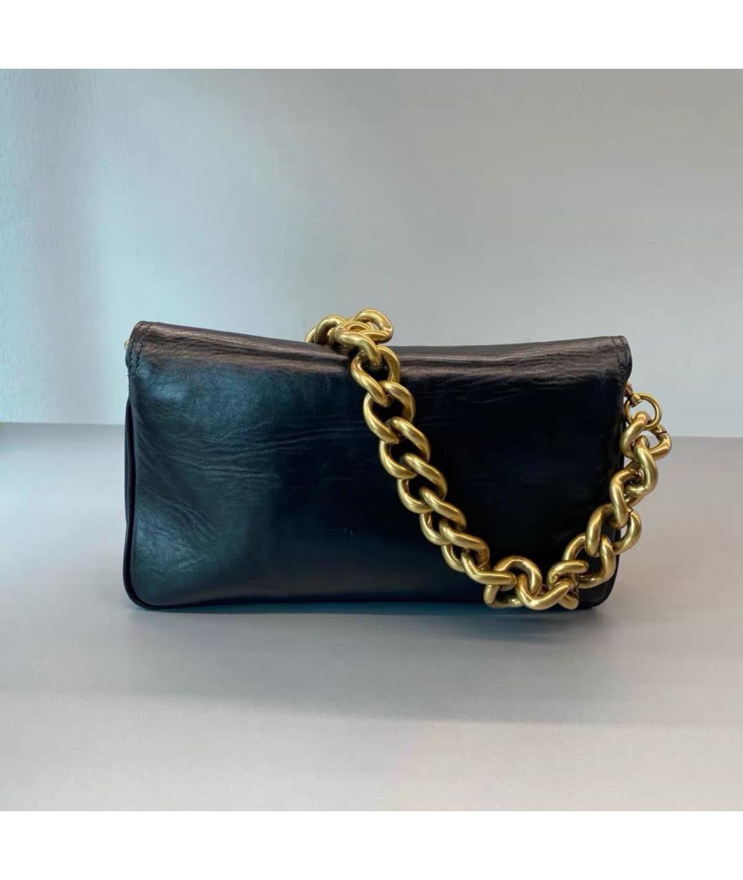 BALENCIAGA Черная кожаная сумка через плечо, фото 4