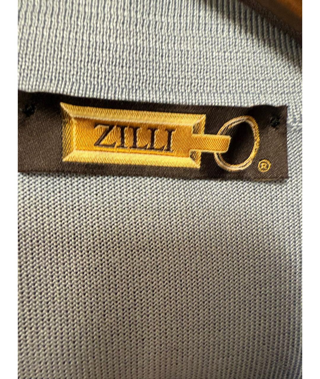 ZILLI Голубой хлопковый джемпер / свитер, фото 3