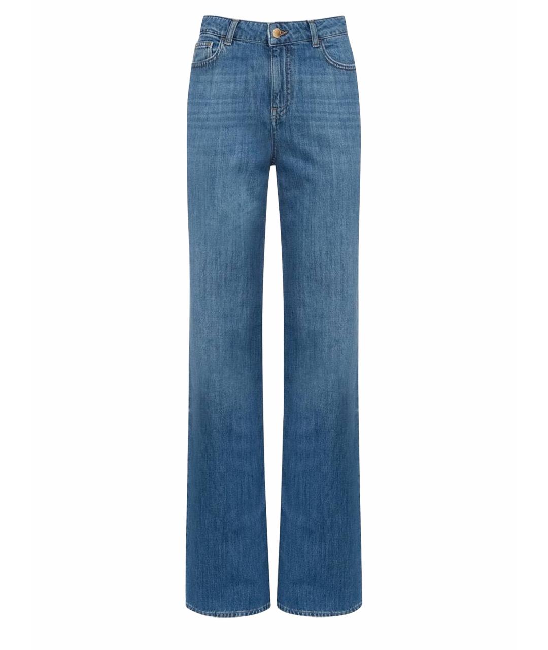 EMPORIO ARMANI Синие хлопковые прямые джинсы, фото 1
