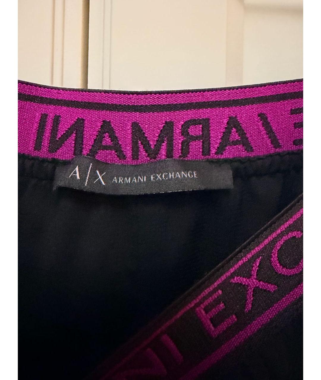 ARMANI EXCHANGE Фуксия полиэстеровая юбка макси, фото 3