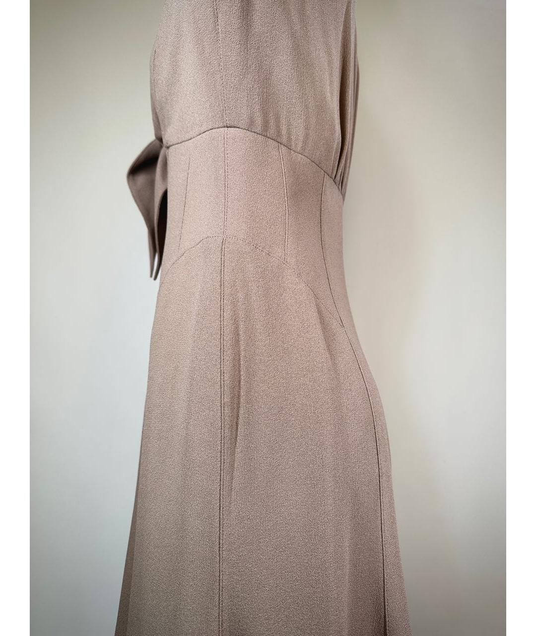 THIERRY MUGLER VINTAGE Бежевое ацетатное коктейльное платье, фото 6