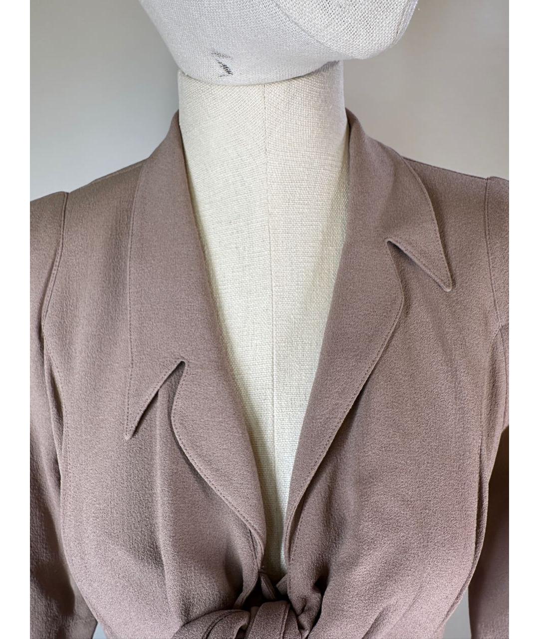 THIERRY MUGLER VINTAGE Бежевое ацетатное коктейльное платье, фото 3