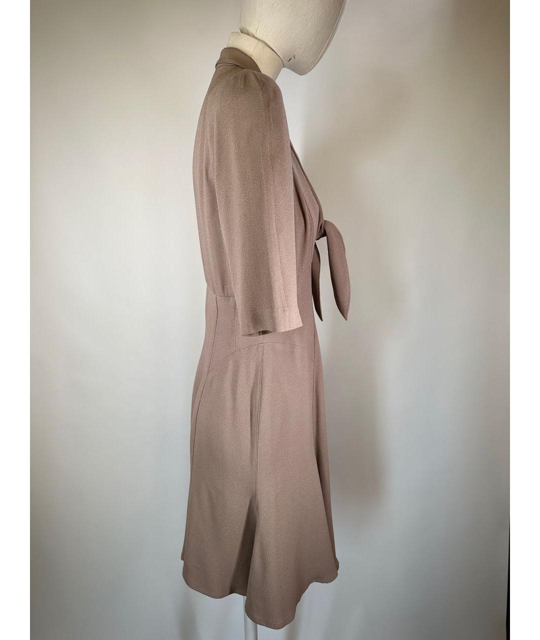 THIERRY MUGLER VINTAGE Бежевое ацетатное коктейльное платье, фото 5