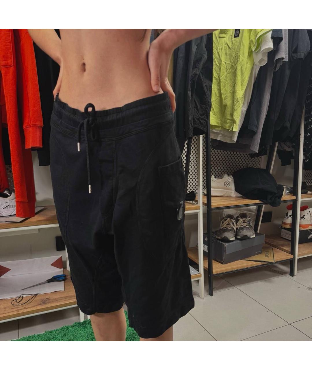 CP COMPANY Черные хлопковые шорты, фото 4