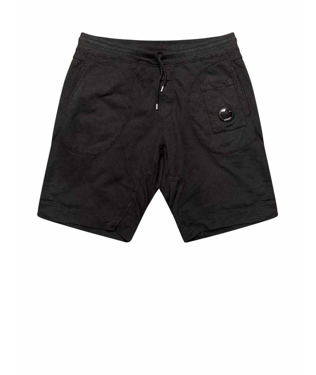 CP COMPANY Черные хлопковые шорты, фото 1
