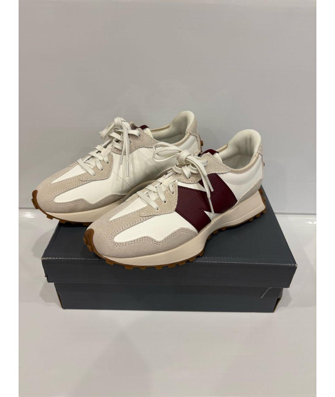 NEW BALANCE Бежевые кожаные кроссовки, фото 5