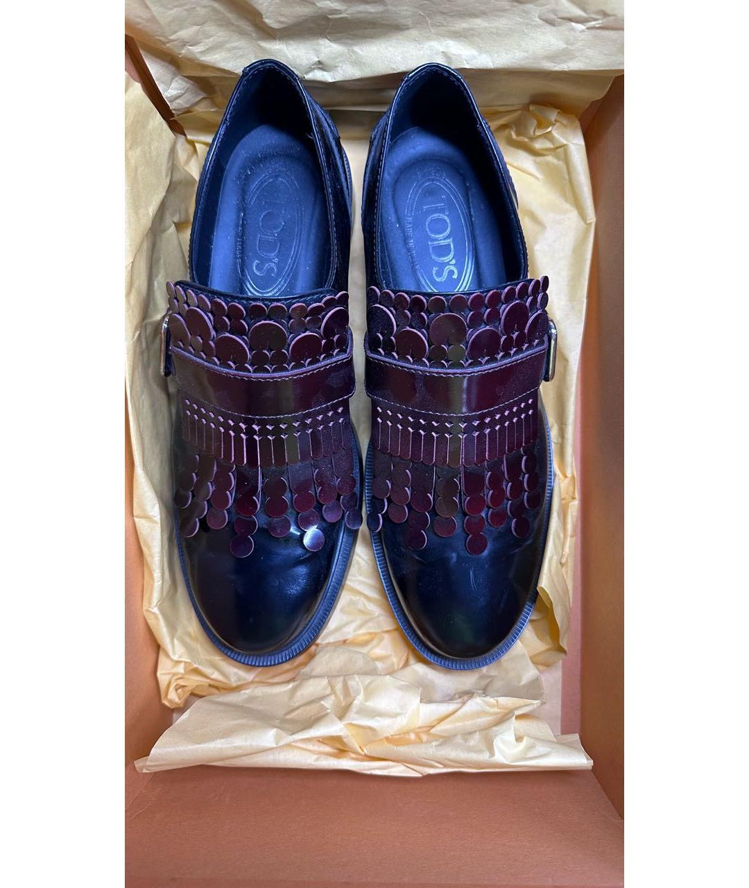 TOD'S Черные лоферы из лакированной кожи, фото 3