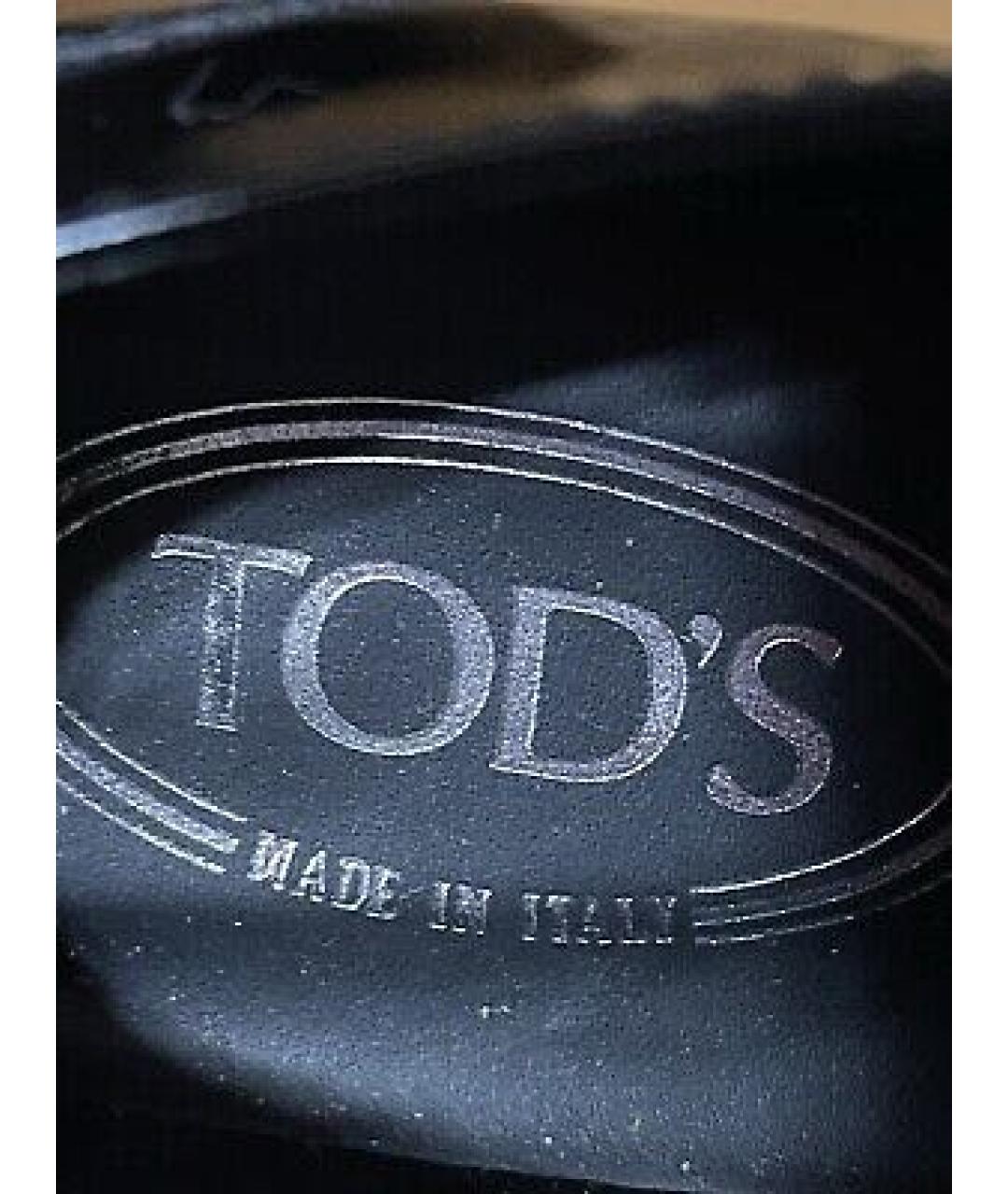 TOD'S Черные лоферы из лакированной кожи, фото 4
