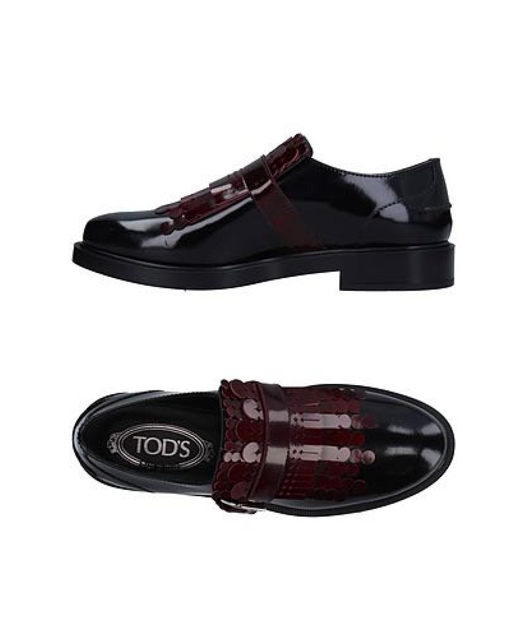 TOD'S Черные лоферы из лакированной кожи, фото 6