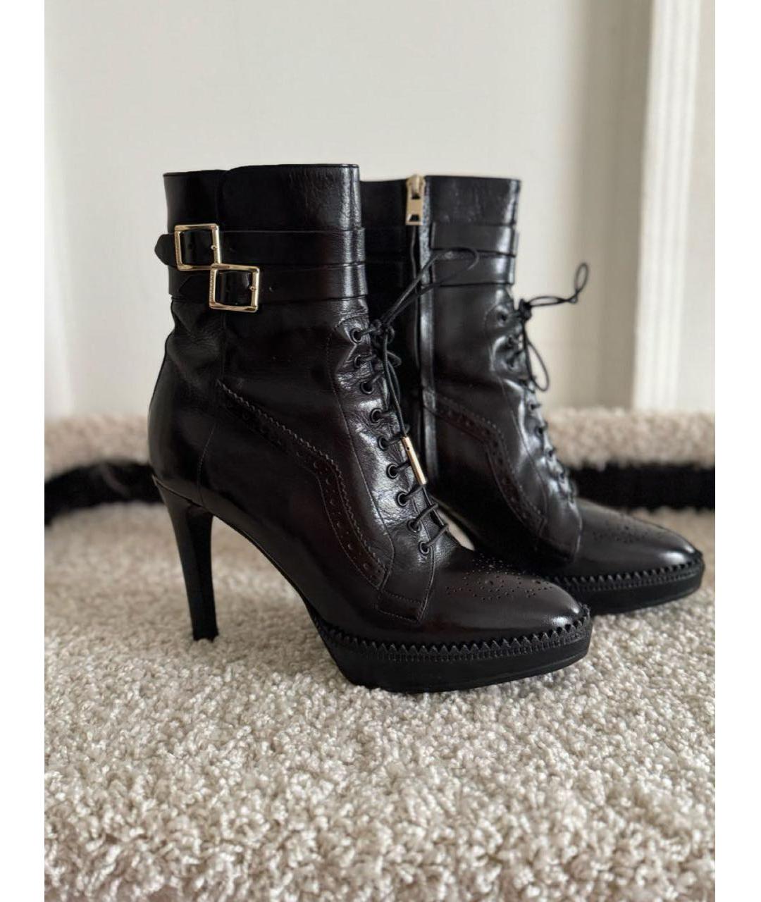 BURBERRY Черные кожаные полусапоги, фото 7