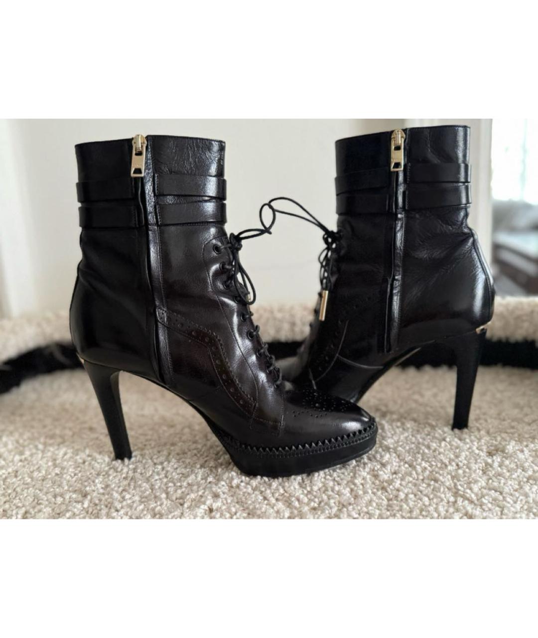 BURBERRY Черные кожаные полусапоги, фото 6
