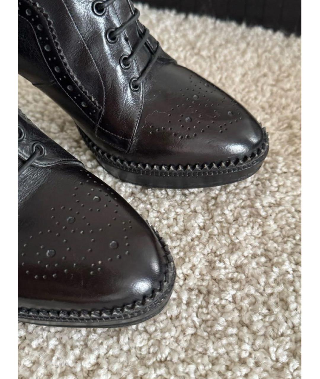BURBERRY Черные кожаные полусапоги, фото 3