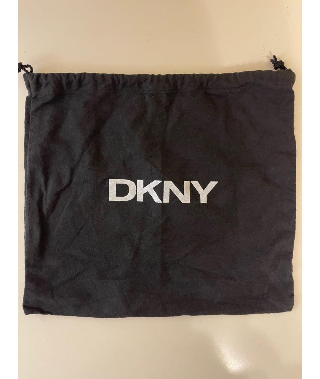 DKNY Черная замшевая сумка с короткими ручками, фото 4