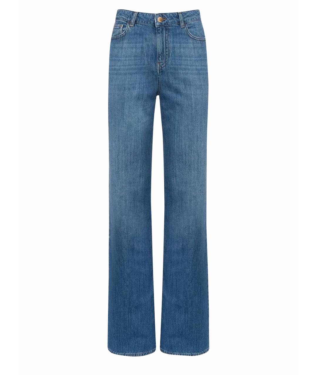 EMPORIO ARMANI Синие хлопковые прямые джинсы, фото 1