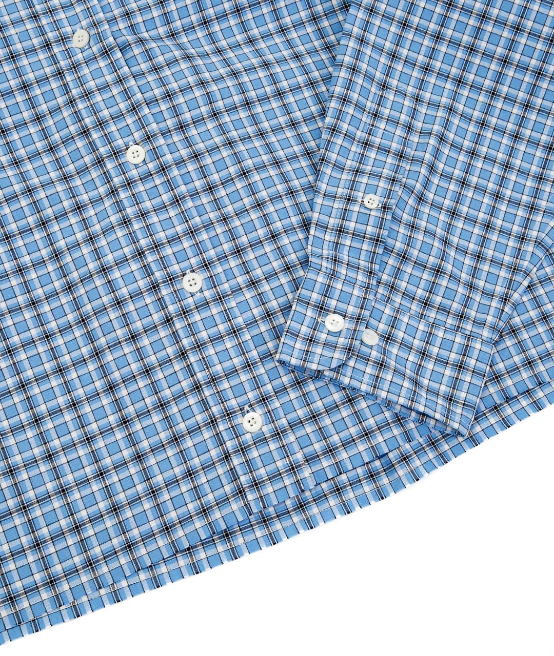 MIU MIU Голубая хлопковая рубашка, фото 5