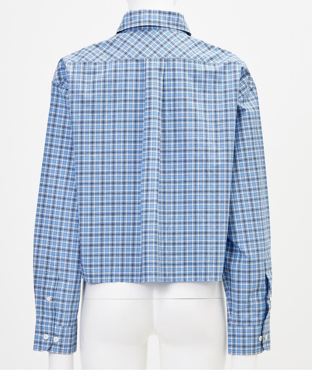 MIU MIU Голубая хлопковая рубашка, фото 2