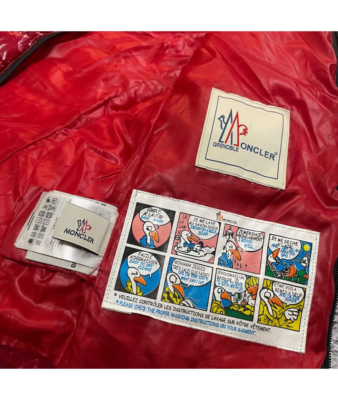 MONCLER Красная полиамидовая куртка, фото 5