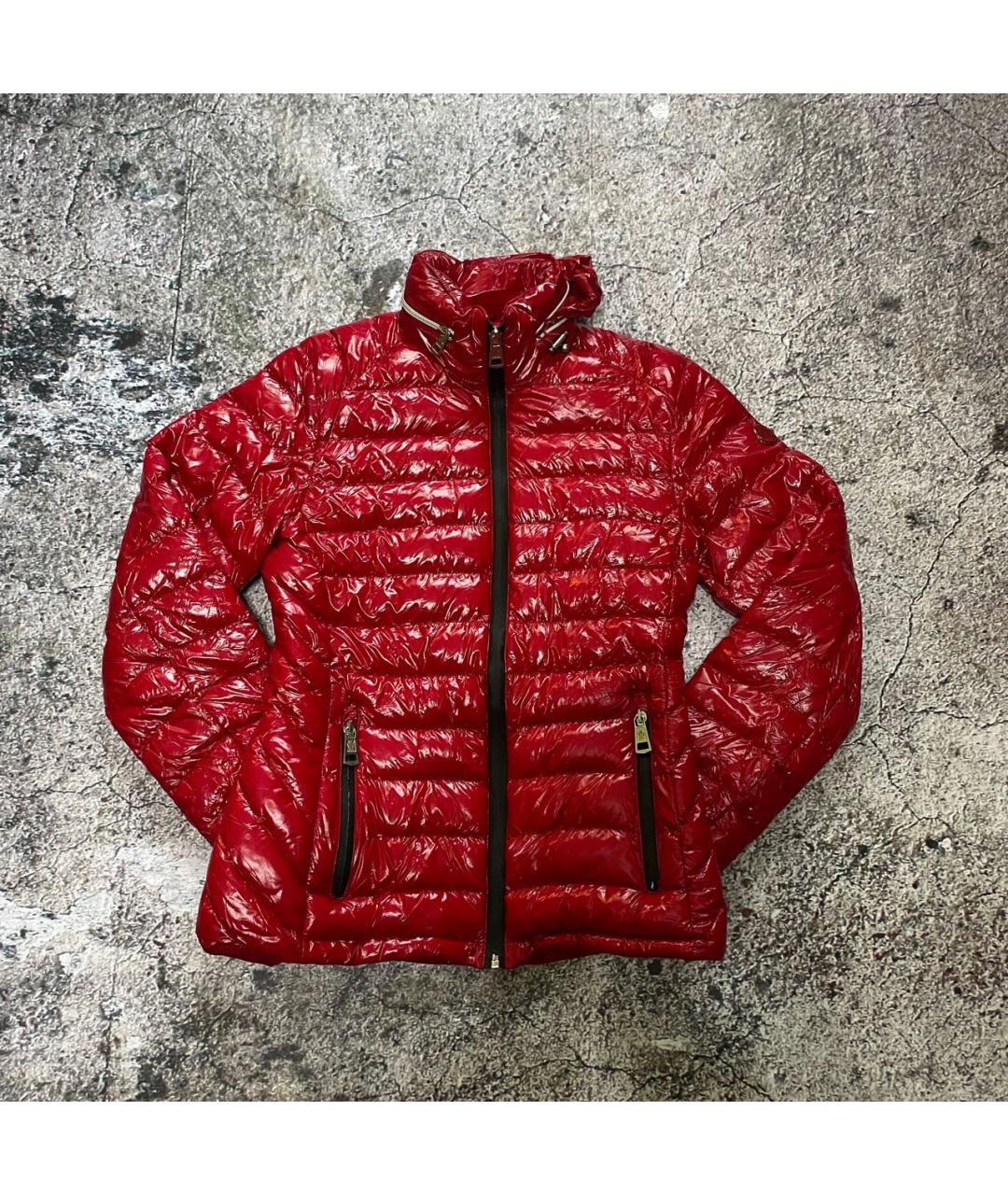 MONCLER Красная полиамидовая куртка, фото 8