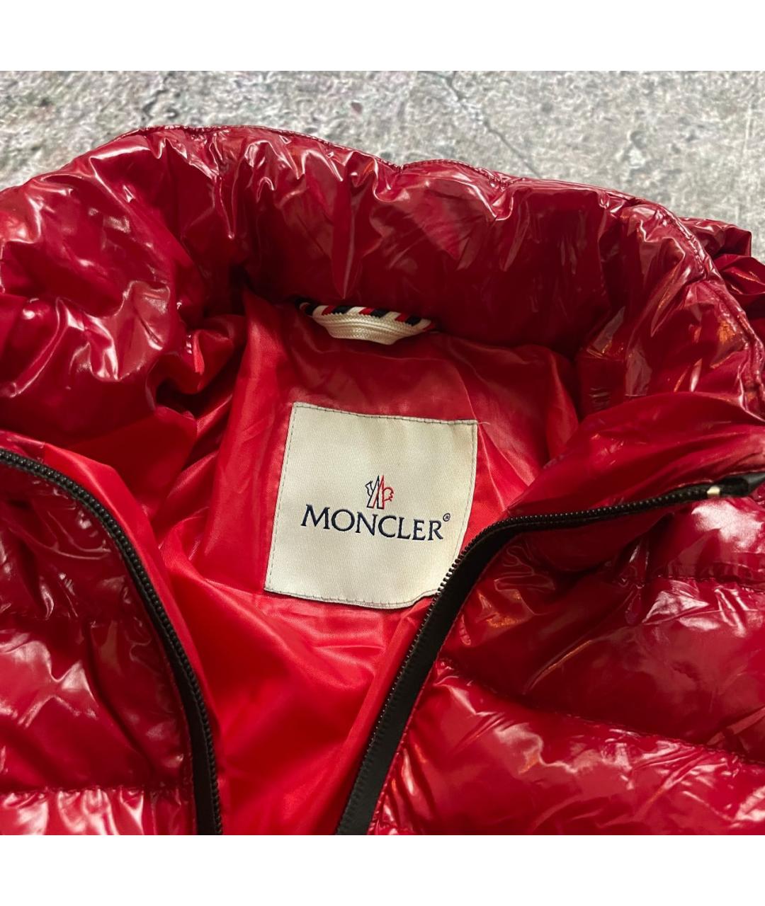 MONCLER Красная полиамидовая куртка, фото 3