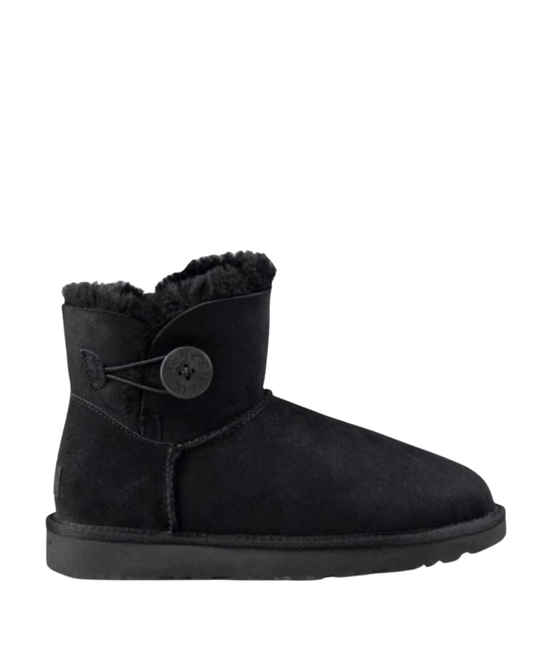 UGG Черные кожаные ботинки, фото 1