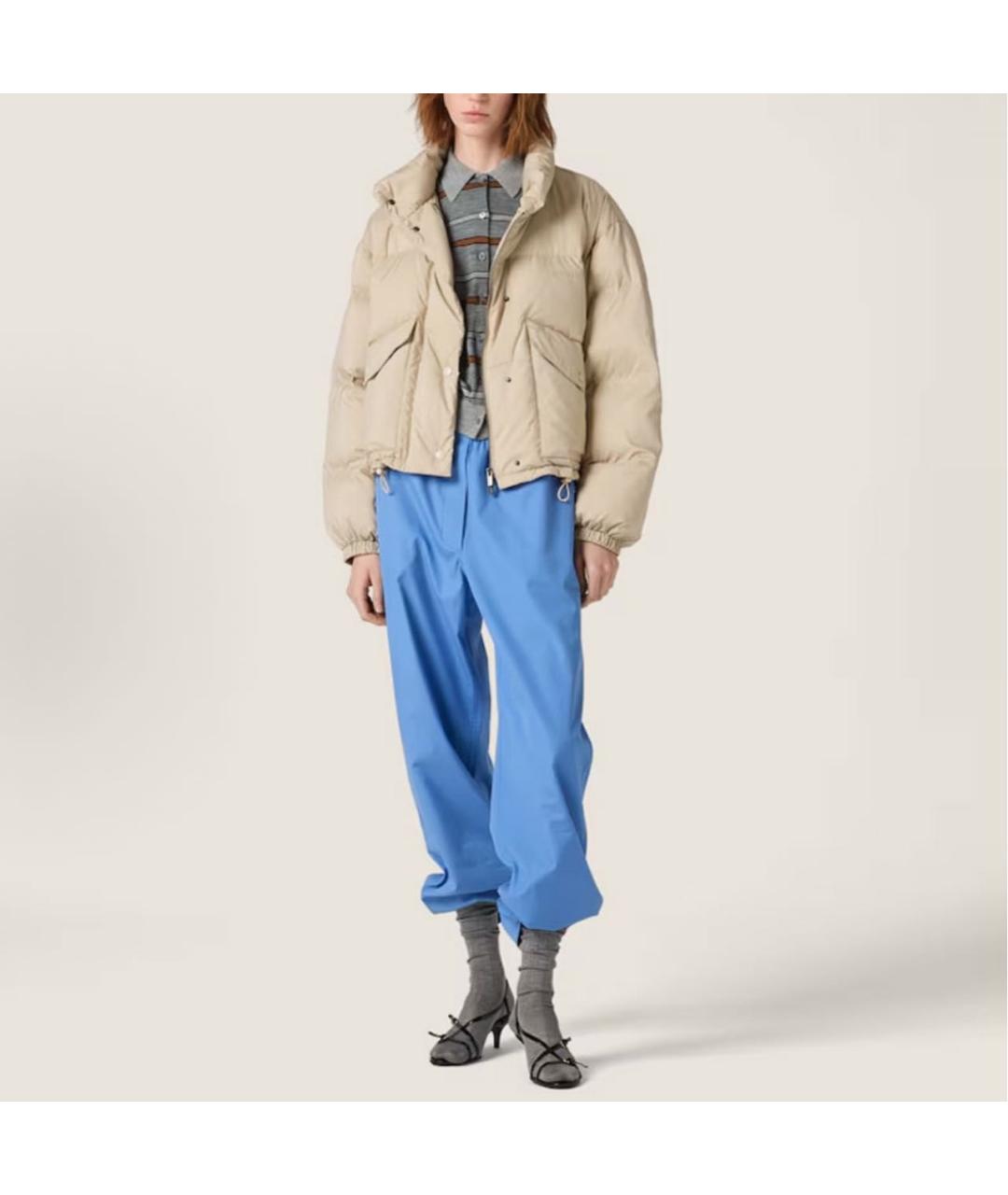 MIU MIU Бежевый пуховик, фото 4