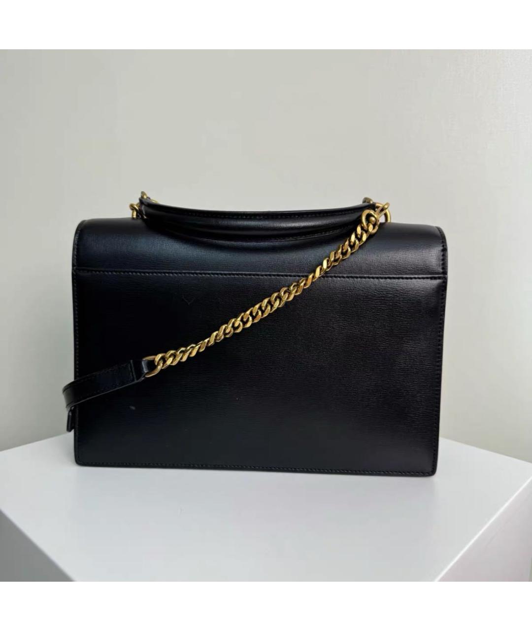 SAINT LAURENT Черная кожаная сумка через плечо, фото 4