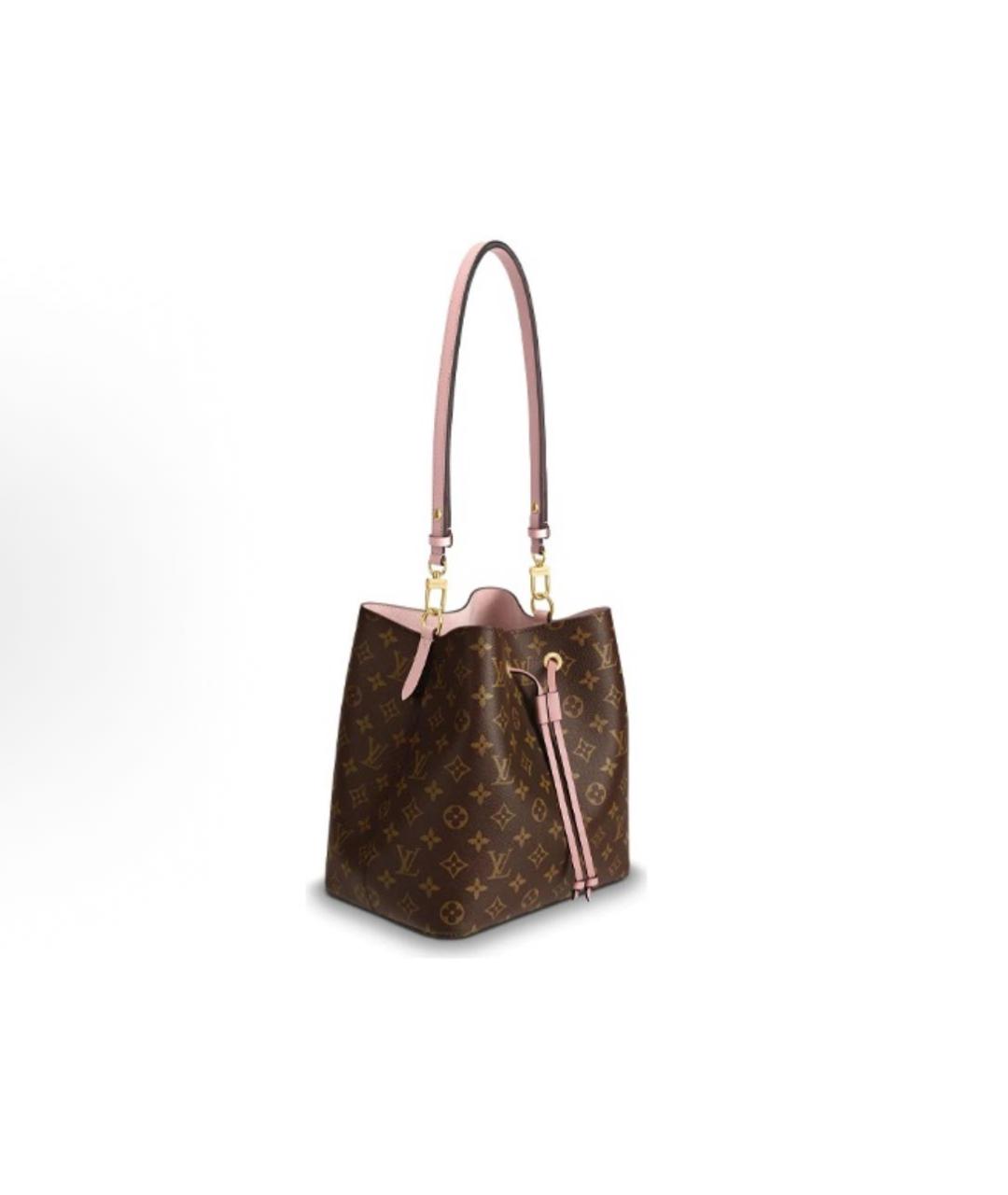 LOUIS VUITTON Коричневая кожаная сумка тоут, фото 2